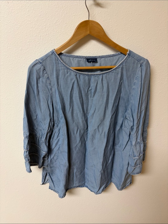 J. Jill Tops - J. Jill Light Blue denim Blouse fits women’s size M